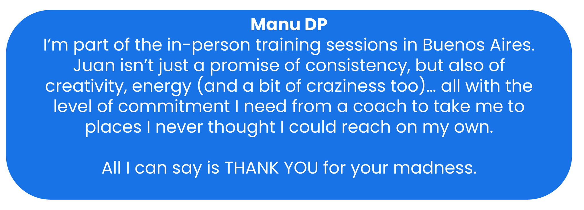 Entrenás conmigo. No con una app.